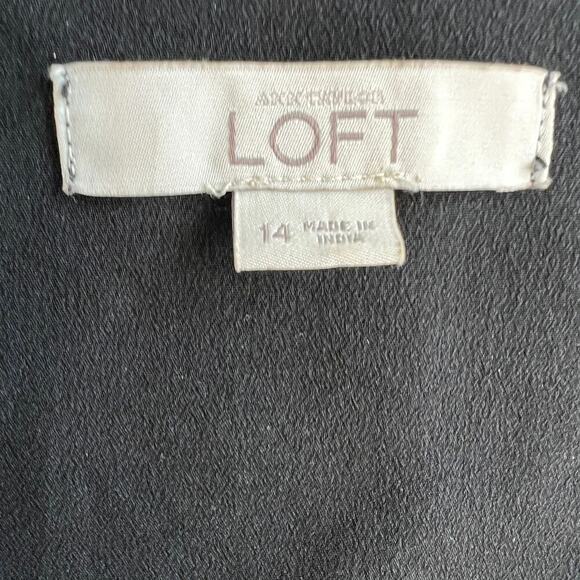 Ann Taylor LOFT Black Long Sleeved Shorts Romper Size 14 Lightweight 4” Inseam - Picture 7 of 9